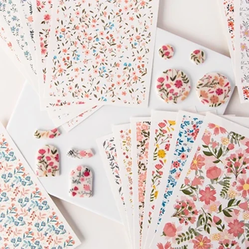 Polymer Clay Watercolor Transfer Paper Engraving Printing Pagmomodelo Dekorasyon na Papel Handmade Ceramic Craft Mga Tool sa Paggawa ng Palayok