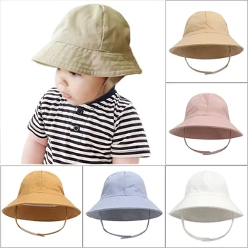 Musim Panas Bayi Ember Topi Anak-anak Topi Pantai Aksesoris Bayi Matahari Topi untuk Anak Laki-laki Perempuan Nelayan Panama Topi Anak Topi untuk 3M-6Y