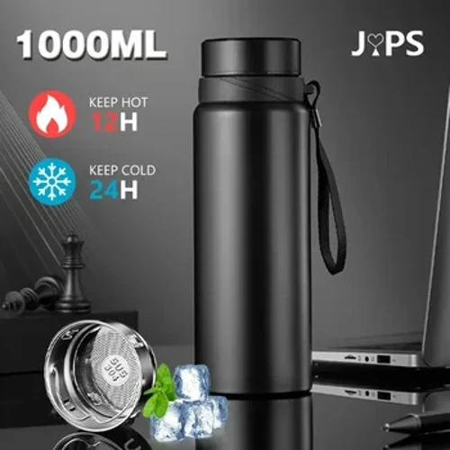 1L termal suv shishasi Sovuq va issiq suv shishasi uchun termosni saqlang Choy choyi vakuumli shishalar zanglamaydigan po'latdan yasalgan termos shishasi