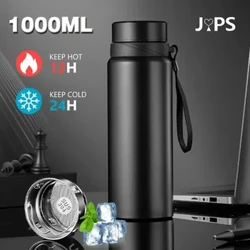 1L termal suv shishasi Sovuq va issiq suv shishasi uchun termosni saqlang Choy choyi vakuumli shishalar zanglamaydigan po'latdan yasalgan termos shishasi