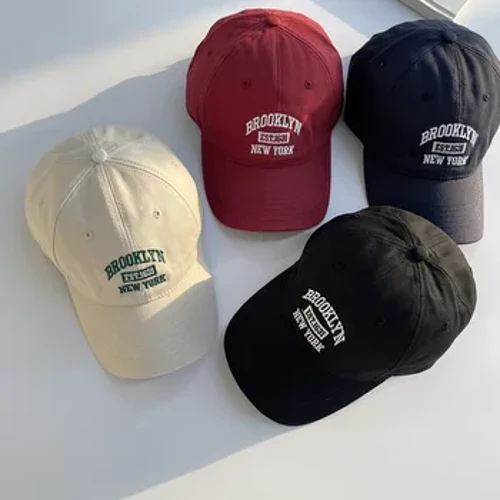 Llythyr cotwm meddal wedi'i frodio cap pêl fas ar gyfer menywod dynion chwaraeon awyr agored crwm hetiau fisor ymyl unisex capiau hip hop dad