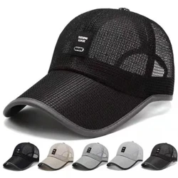 Verão feminino masculino malha boné de beisebol sólido snapback etiqueta vara chapéu de sol ao ar livre respirável hip hop chapéus de beisebol casquette