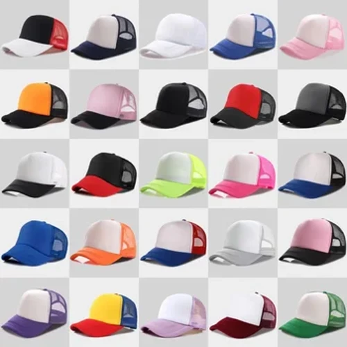Unisex ucuz 5 Panel kamyon şoförü şapkası yetişkin yaz Net beyzbol şapkası erkek kadın boş örgü ayarlanabilir güneş şapkası siperliği