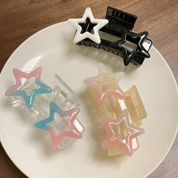 Kule jenter Y2k Hårklemmer Star Krabbe Hårklemmer Klo Akryl Eddiksyre Shark Clip Mote hårtilbehør for kvinner Hodeplagg