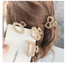 Hợp Kim Thời Trang Vuốt Tóc Cho Nữ Cô Gái Vàng Trung Bình Tóc Móng Vuốt Mũ Đội Đầu Kẹp Tóc Tóc Barrettes Nữ Phụ Kiện Tóc