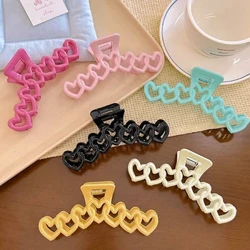 2024 Mới Y2k Dopamine Thời Trang Bé Gái Màu Hồng Rỗng Hình Học Ngôi Sao Trái Tim Kẹp Tóc Nữ Vuốt Tóc Đeo Chéo Đầu Cá Mập kẹp