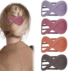 Große Haarklammer, mattes Acryl, 8-förmige Haarspange, rutschfeste Entenschnabel-Clip für Frauen und Mädchen, einfache Styling-Tools, Haar-Accessoires