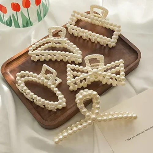 Kolea Imitation Pearl Hairpins Geometric Hair Claws ʻauʻau ʻauʻau ʻauʻau ʻauʻau ʻauʻau nui kiʻi manō hope poʻo lauoho lauoho wahine.