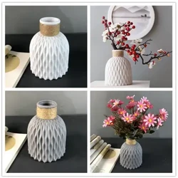 Addurn Ystafell Fyw Addurn Cartref Arddull Nordig Pot Blodau Trefniant Blodau Fâs Plastig Ffâs Dynwared Ceramig