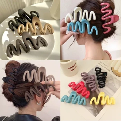 Moda akrylowa spinka do włosów duża fala spinki do włosów zaciski do włosów Barrettes akcesoria do włosów Hairgrip kobiety kucyk nakrycia głowy