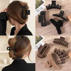 2/3/4 Mũ Bộ Thời Trang Nữ Móng Vuốt Kẹp Cà Phê Đen Acrylic Lớn Vuốt Tóc Hàn Quốc Cho Bé Gái kẹp Barrette Phụ Kiện Tóc