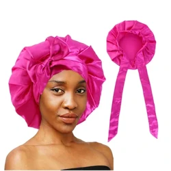 Phụ Nữ Mới Satin Chắc Chắn Mũ Ngủ Mềm Chủ Đề Bandanas Tóc Cài Tóc Turban Gọng Bonnet Nightcap Mượt Tắm Mũ Dành Cho Tóc Xoăn Bonnets Unisex mũ Lưỡi Trai