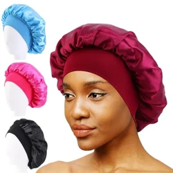 Papale Moe o na Wahine Satin Pa'a Pa'a Pa'a Po'o Unisex Po'o Po'o Elastic Band Po'o Ho'omalu lauoho Papale Po'o Papale de nuit.