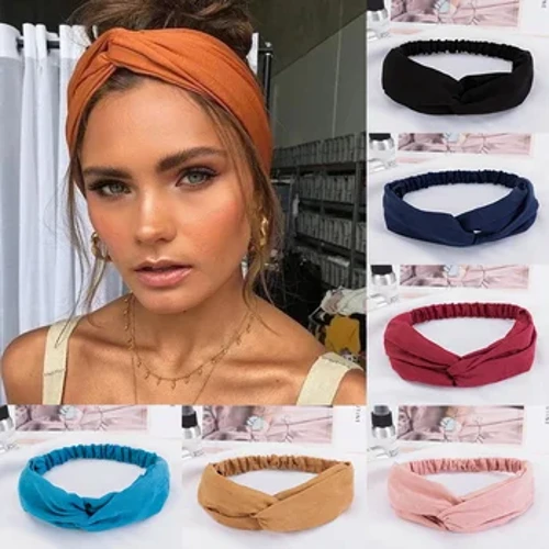 2022 nowy projekt moda kobiety lato styl opaski na głowę artystyczna dziewczyna krzyż Turban bandaż bandany opaski do włosów akcesoria do włosów
