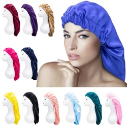 Ibhonethi yokulala ye-unisex ye-Satin ende Ikepisi Yezinwele Ezinde Zokunakekela Ibhonethi Yasebusuku Ikepisi Yabantu Abadala Izesekeli Zesitayela Sezinwele Ze-Chemo Cap