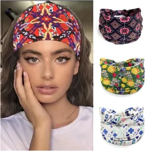 Bohemian Twisted Wide Wide Cotton Fo'i Uluulu Fa'atama'ita'i Uluulu Turban Headwear Fa'aofuofu Fa'aulu Fa'aulu Fa'aulu Fa'aulu Uluulu Fa'aulu ulu