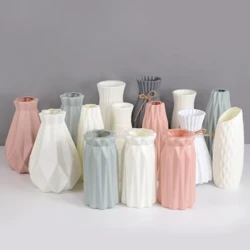 Nordisk Blomstervase Imitasjon Keramikk Plast Blomstervase Potte Hjem Stue Skrivebordsdekorasjon Bryllup Midtpunkt Arrangement