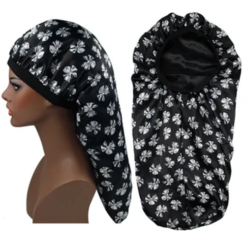 Ayollar atlas astarli bonnet Go'zallik bosma atlas ipak bonnet Uyqu tungi qalpoqli qalpoqli shlyapali atlas Cheveux Nuit shlyapa Ayollar uchun