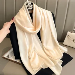 Isikhafu Esinethezekile Sabesifazane Besikhafu sikaSilk Isikhafu se-Hijab Abaklami Ishawl Ende YamaSulumane Esonga I-Turban Bandana Foulard I-Satin Scarves Egoqa Ekhanda
