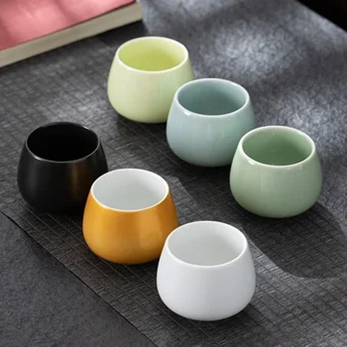 1 stk 115 ml Keramisk KungFu tekop Små kaffekopper Kontor og hjemme Porcelæn Tekop Keramik Rejsekrus Keramisk Vandkop