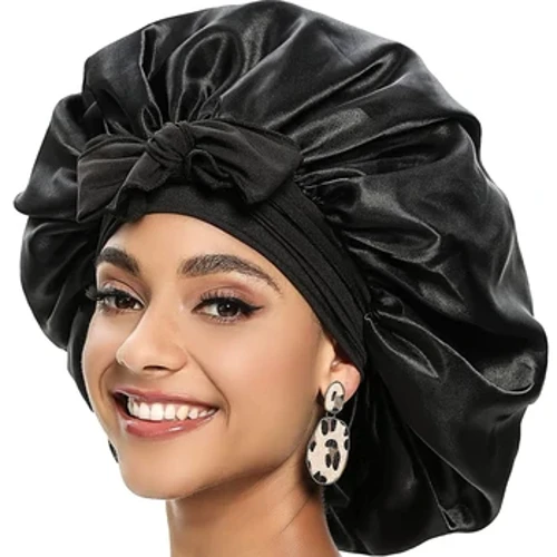 Bonnets selyem szatén sapka haj éjszakai szatén sapka szatén sapka alváshoz sapka női sapka sapka göndör fonat haj DM04