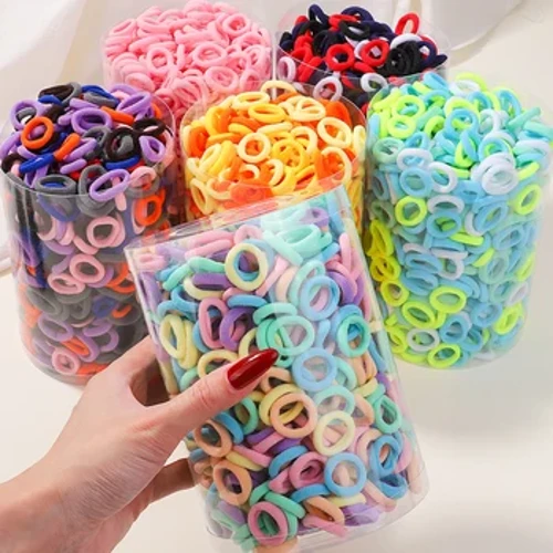 20/50/100 PIÈCES Coloré De Base En Nylon Élastique Cheveux Cravates pour Filles Queue De Cheval Tenir Scrunchie Élastique Enfants Accessoires De Cheveux De Base