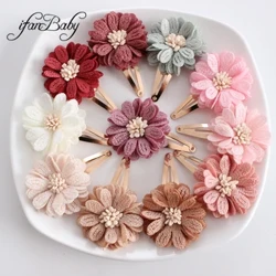 Fashion Flower BB juukseklambrid, tihvtidega peakatted beebidele, lastele, tüdrukutele, juuste aksessuaarid, 2 tk/komplekt