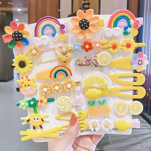 New In Sweet Candy Cartoon Elements Hoer Accessoiren Fir Meedercher Kanner Cute Hoerpins Kand Kappkleed