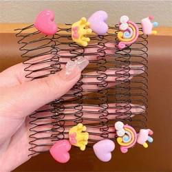Hoa Gãy Tóc Thìa Tóc Circler Kawaii Vô Hình Tóc Gãy Sorter Não Sau Cô Gái Tóc Mùa Xuân Lắp Lược