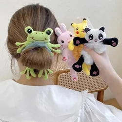 Kartun Lucu Hewan Karet Gelang untuk Anak Perempuan Ekor Kuda Mewah Maruko Ikat Rambut Elastis Cincin Rambut Hiasan Kepala Anak Perempuan Aksesoris Rambut