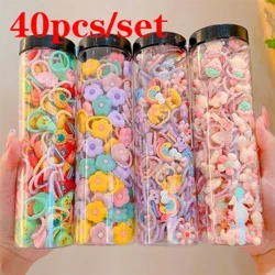 10/20/40pcs/set fete benzi de păr drăguțe cu părul desen animat de desene animate elastice copi de păr pentru copii trupe de suport pentru ponei pentru copii accesorii pentru păr pentru copii
