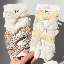 4/5 pezzi/set ragazze carente formicolio per bambini per bambini barlette per capelli dolci barrette di cotone con pinna per bambini accessori regalo all'ingrosso