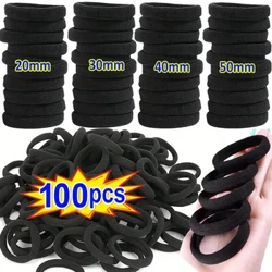 Fasce per capelli elevate per donne ragazze nere branchi di base per capelli cravatta semplice semplice portano coda di cavallo Accessori per capelli.