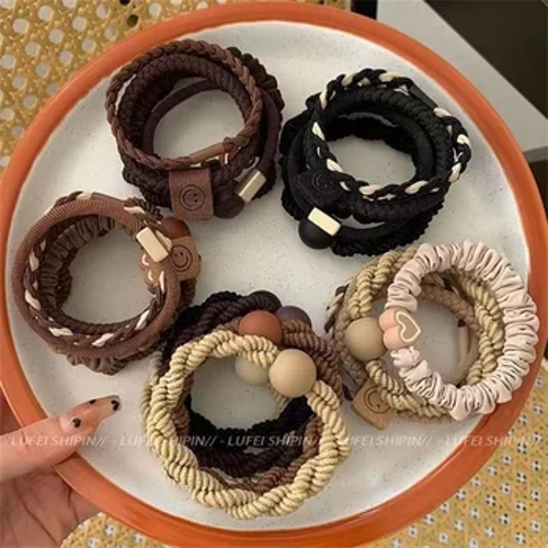 Ama-5Pcs/Setha Amabhande Amakhanda Amasha Ama-Bowknot Amantombazane Anwebekayo Izinwele Izesekeli Zabesifazane Abakhothama Ngemihlobiso Yekhanda Lekhanda