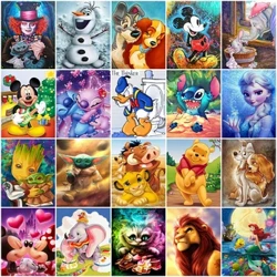 Disney Stitch olmosli rasm Mikki Sichqoncha to'liq dumaloq matkap 30x40 kashtado'zlik multfilmi Olaf Yangi kelganlar Dizayner bolalar sovg'alari