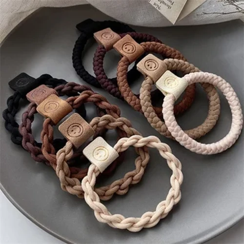 Chouchous pour cheveux coréens solides pour femmes et filles, 5 pièces, bandes élastiques en caoutchouc, supports pour queue de cheval/gomme/accessoires de cravate