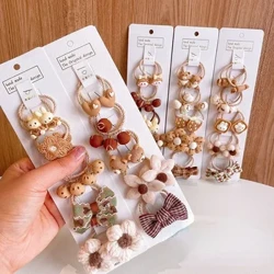 Simpatico cartone animato Fiore Fiocco Bambini Piccolo Scrunchie Neonata Capretto Elastico per capelli Elastico Accessori Cravatta per capelli Anello Corda Copricapo