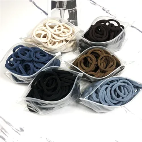20/50 unids/set bandas para el cabello para mujeres niñas lazos para el cabello básicos cuerdas 4cm Simple liso elástico diadema accesorios para el cabello soporte de cola de caballo