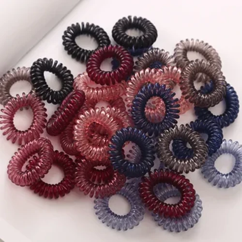 Bandiau Gwallt Elastig 10Pcs/Lot Merched Gwallt Gwallt Tryloyw Bach Tei Gwm ar gyfer Merched Deiliad Ponytail Gwallt Rhaffau Gwallt Girl Affeithwyr