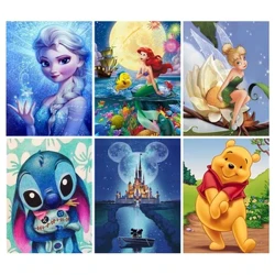 Disney Diamond Painting Kit Cartoon Princess 5D DIY mosaic Ata Crafts Art mea e fiafia i ai Taimane Su'i Su'i Koluse Teuteu Fale
