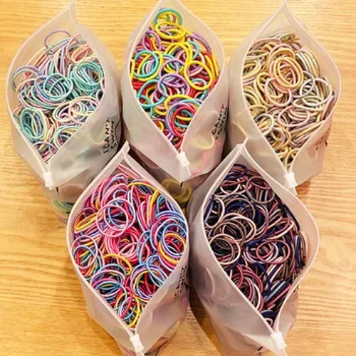 50/100 pcs/set Neska politak koloretsuak 2,5 cm-ko ile-banda elastikoak Haurrak txerri-buztan ile-gorbata txikiak Scrunchie txikiak Ile-osagarri ederrak