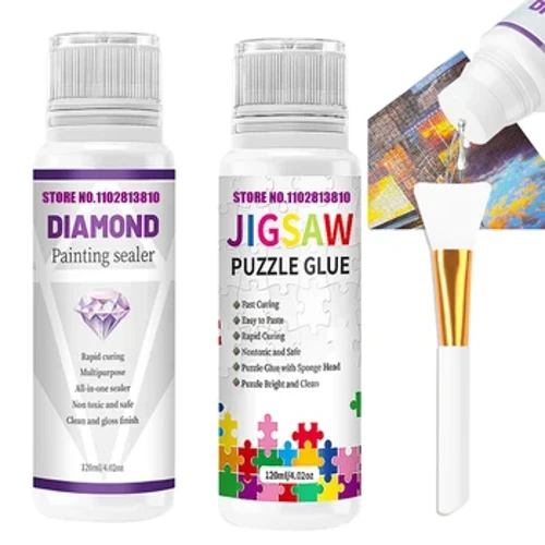 5D Timanttimaalaus taide liima pysyvä hold -kiiltoefekti Puzzle Sticle Track Diamond -kirjonta Mosaic Glue Gel -tarvikkeet