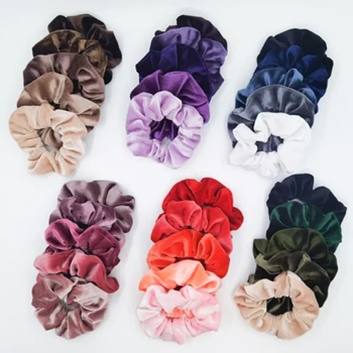 5PCS/Set Velvet Scrunchies Elastesch Gummi Hoer Bands Damen Meedercher Soft Solid Headbands Ponytail Holder Hoer Rope Tie Accessoiren