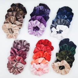 5PCS/Set Velvet Scrunchies Fa'aulaula Pa'u Fa'alava Fa'atama'ita'i Fa'amalulu Fa'a-uluulu Malō Fa'amau Si'usi'u Fa'aulu Nonoa Nonoa Mea