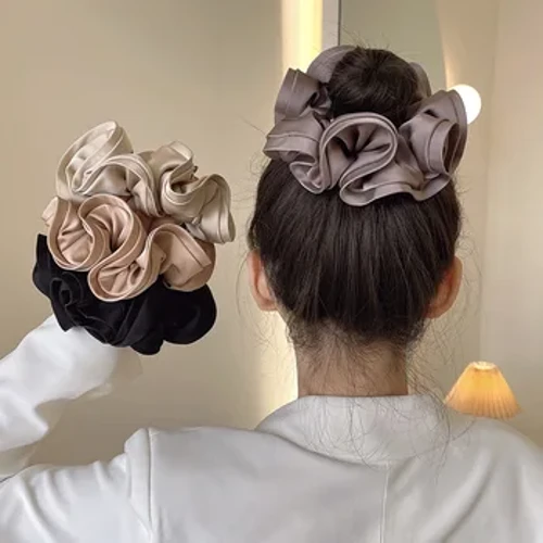Người Phụ Nữ Cao Quý Thiết Kế Pháp Scrunchies Co Giãn Băng Đô Quấn Tóc Bé Gái Dây Cao Su Nữ Phụ Kiện Tóc Dây Buộc Tóc Đuôi Ngựa Giá Đỡ