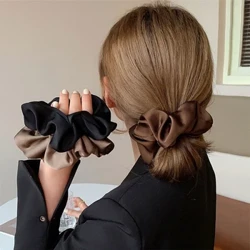 Chouchou surdimensionné en soie coréenne pour femmes, bandes élastiques pour cheveux, support queue de cheval élégant en Satin, corde pour cheveux, accessoire de cravate