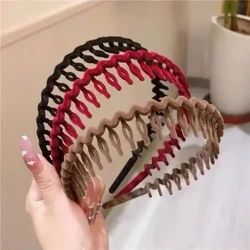 2024 Πώληση New Styles Fashion Wave Resin All-match Scrub Velvet Hair Band Headband για γυναίκες Αξεσουάρ μαλλιών για κορίτσια Αξεσουάρ κεφαλής