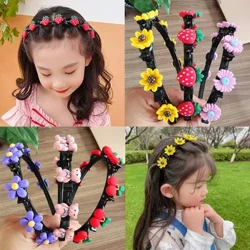 AISHG sevgi mevali soch tasmasi qizlar uchun moda to'qilgan gulli bosh bandaji koreys tishlari toymas halqa soch tasmasi ayollar uchun soch aksessuarlari
