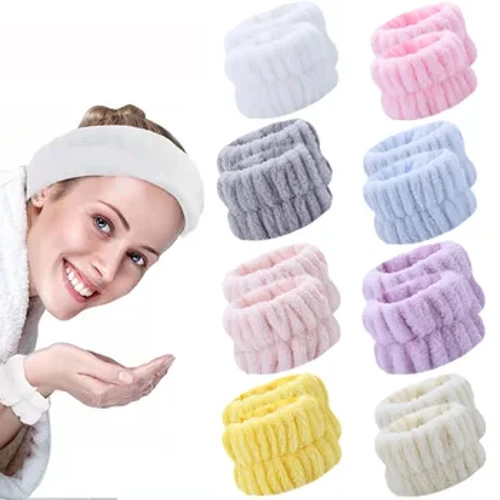 Pākuʻi Wrist Spa Washband Microfiber Wrist Wash Towel Band Wristband Scrunchies no ka holoi ʻana i ka maka hoʻoheheʻe ʻana i ka pulima lima hoʻoluʻu poʻo.