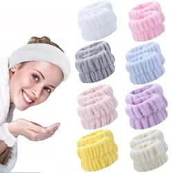 Cổ tay spa washband microfiber cổ tay rửa khăn băng đeo cổ tay để rửa mặt băng đeo tay đeo cổ tay